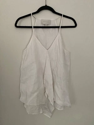 Brochu Walker Pañuelo Frontal Túnica Lino Minimalista Mujer Talla M Camiseta sin Mangas Foto 1 de 4