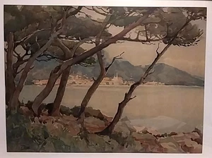 Vintage signierter Ethel Mars Druck - 14" x 20" - gerahmt & mattiert - knackige Farben!!! - Bild 1 von 10