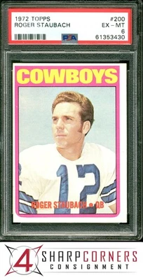 Roger Staubach 1972 Topps #200 radiocontrol Heisman Cowboys Hof PSA 6 Foto 1 de 4