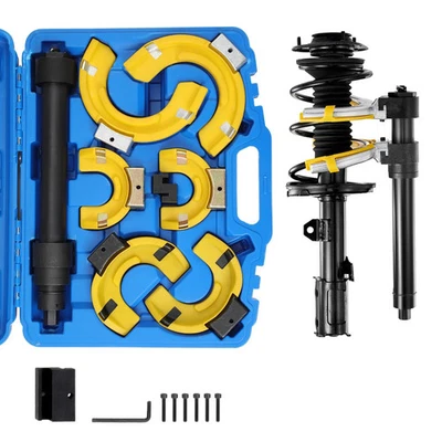 4500kg Coil Spring Strut Compressor Clamp Shock Absorber Suspension 3Pcs Tool UK - Image 1 of 4