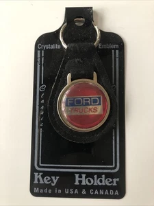 Ford Trucks Key Holder Keychain Crystalite Emblem Vintage Classic New - Picture 1 of 11