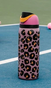 Owala Jungle Stroll Rosa Leopardo 32oz Acciaio Inox FreeSip Bottiglia Acqua NUOVO - Foto 1 di 6