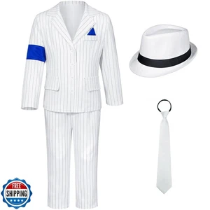 Dance Star Costume for Boys 80s 90s Stage Outfits Kids Role Play Party Hallow - Picture 1 of 5