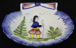 Plato en forma de carcasa Quimper CAMPAÑA EXCELENTE ESTADO - Imagen 1 de 4
