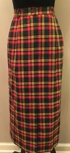 Pendleton Womens A-Line Midi Skirt Size 12 Multicolor Tartan Plaid Pure Wool - Picture 1 of 12