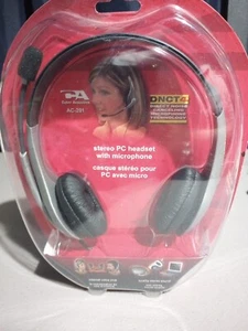CYBER ACCOUSTICS AC-201 Stereo PC Headset with Noise Canceling Microphone Sealed - Afbeelding 1 van 4