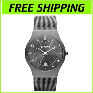 Skagen Sundby Minimalist Steel & Mesh Watch for Modern Men - Lightweight Design - Picture 1 of 7