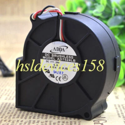 1pc ADDA AD7524LB 24V 0.08 7CM 7530 3-wire Turbo Centrifugal Blower Cooling Fan - Image 1 of 3