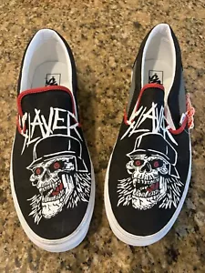 Vans classic slip on shoe customized slayer and harley davidson - Picture 1 of 5