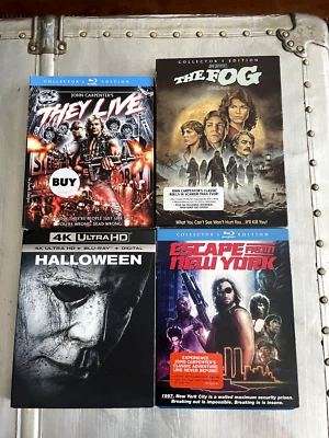John Carpenter Blu Ray DVD Lot - Scream Factory Halloween 4K Fog They Live York - Image 1 of 2