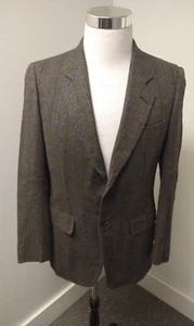 Mens Ermenegildo Zegna for Wilkes Bashford 100% Cashmere Herringbone Blazer 40R - Picture 1 of 12