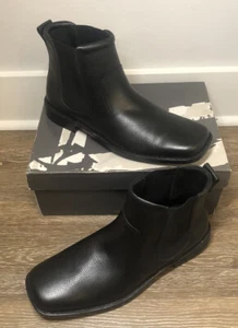 Stivali Rockport Uomo 11 M Chelsea Stivali Pelle Nero Nuovi Con Scatola Cornovaglia APM20531 - Foto 1 di 7