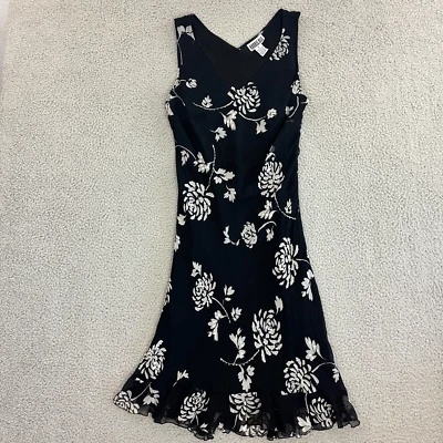 Vestido sin Mangas de Seda Y2K Talla 12 Lentejuelas Cuentas Oscuro Romántico Gótico Capucha Caprichosa Bruja Foto 1 de 4