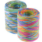 2 Rolls Colored Raffia Ribbon for Gift Wrapping and Crafts