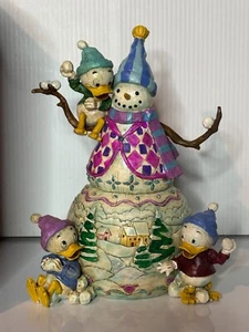 Jim Shore Walt Disney Donald Duck Nephews Huey Dewey Louie Christmas Figurine 9" - Picture 1 of 6