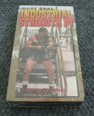 Navy Seal C.J. Caracci VHS Workout Industrial Strength PT NEW Sealed 1996 40 Min - Image 1 of 4