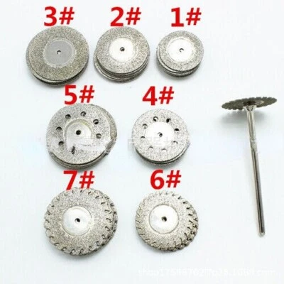 10pcs Double Side Dental Polishing Wheel Saw Disc Cutter Supply+1pcs Shank - Изображение 1 из 4