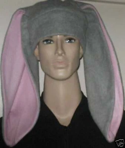 Bunny Rabbit 18" Long Ears Beanie Fleece Hat, pick your Colors after Purchase - Picture 1 of 7