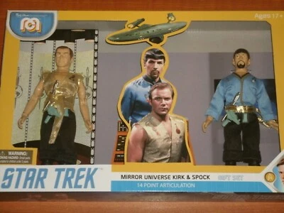 Star Trek Mirror Universe Kirk & Spock Paquete de 2 Set de Regalo Mego 2020 8" Figuras de Acción Foto 1 de 4