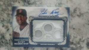 2020 Topps Sterling Pedro Martinez Triple Relic Auto /10! RED SOX!