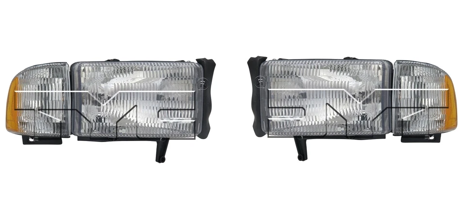 Faros faros para Dodge Ram 1500 2500 3500 1994-2002 conductor y pasajero diestro+derecho Foto 1 de 1