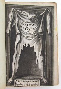 1656 ANATOMY ILLUSTRATED w/ 73 FULL PAGE ENGRAVINGS antique RARE