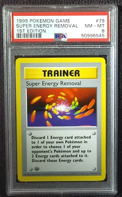 1999 Pokemon 1st Edition Base Set Super Energy Removal Card 79/102 WOTC _ PSA 9 - Image 1 of 4