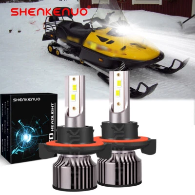 2 SUPER V25 LED headlight bulbs for Polaris Pro-RMK 800: 2011-2015 snowmobile US - Image 1 of 4