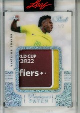 2022 Leaf Pro Set Pearl Vinicius Junior Pearlescent Game Used Patch #'d/2 Brazil
