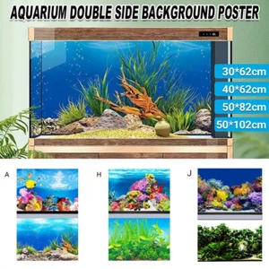 Aquarium Background Sticker Decor Fish Tank Landscape Sticker Poster Background - Picture 1 of 34
