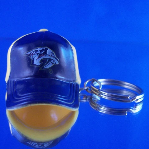 NASHVILLE PREDATORS HOCKEY MINI TEAM CAP HAT KEYCHAIN 2" LONG NHL LICENSED Cover
