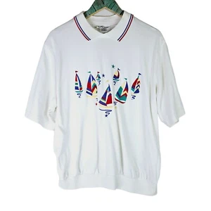 Vintage 1990's Alfred Dunner Sailboat Primary Colors Top, Sz 2X - Picture 1 of 7