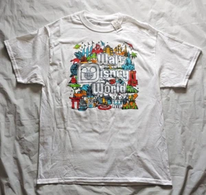 BRAND NEW w/ Tags Walt Disney World Attractions Double-Sided T-Shirt - Size L - Picture 1 of 6