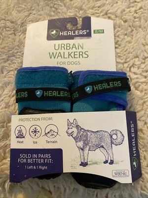 Urban Walker Dog Boots, Teal, S/M * Free Shipping * Healers Brand * - Image 1 of 4