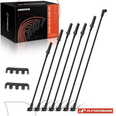 7Pcs Spark Plug Wire Set for Dodge B150 B1500 D150 Dakota Ram 1500 W150 V6 3.9L - Image 1 of 4
