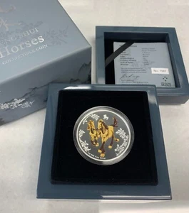 2014 Niue $2 New Zealand Mint Feng Shue Horses Fine Silver 1 Oz - Picture 1 of 3