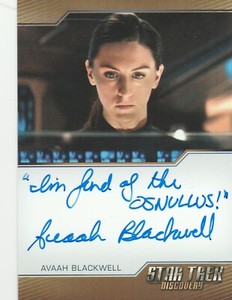 Rittenhouse Star Trek Discovery Season 3 Avaah Blackwell autograph inscription