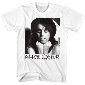 Alice Cooper Photo With Top Hat Men's T Shirt Shock Rock Concert Tour Merch - Picture 1 of 5