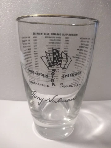 1970  Indianapolis 500 Motor Speedway Drinking Glass Al Unser Indy 500 Winner Cover