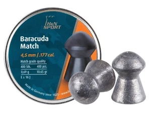 H&N Baracuda MATCH GRADE 400 Count DOMED 4.5mm .177 Caliber Pellets GERMANY - Picture 1 of 3