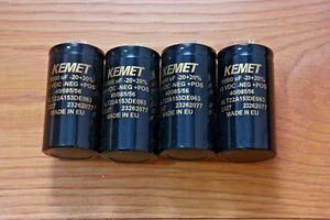 Sansui AU-517 4 new 15000 uf 63v Kemet Main Filter Capacitors for EXACT FIT 40mm - Picture 1 of 2
