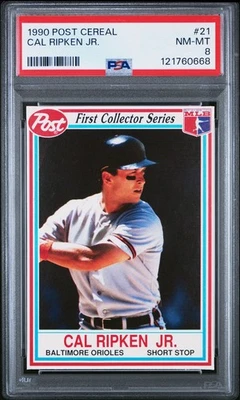1990 Post Cereal #21 Cal Ripken Jr PSA 8 NM-MT First Collector Series - Image 1 of 2