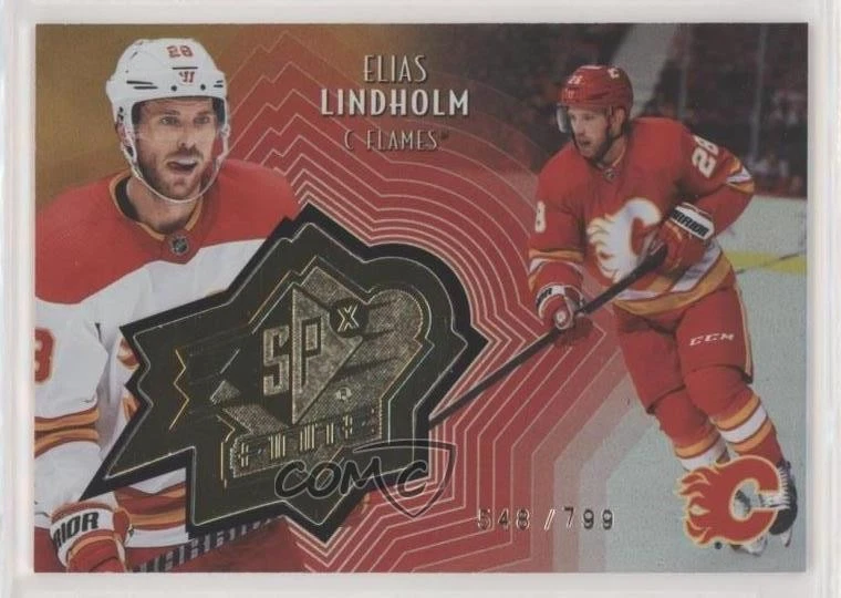 2021-22 Upper Deck Extended Series SPx Finite Radiance /799 Elias Lindholm #SF-7 - Image 1 of 2