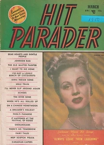 4 Hit Parader Magazines - 1950 to 1953 - Very Good Cond - Ads For Musical Movies - Foto 1 di 13