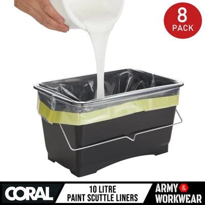 8 X Coral Paintwiz Peinture Saborder Revêtements 10L Soudé Polyuréthane Jetable - Photo 1/4