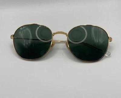 Ray Ban RB3548N Hexagonal Sunglasses Unisex Gold Frame Flat Green Lens 55m *see - Image 1 of 4