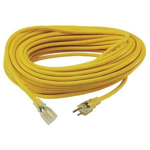 Strongway Outdoor Extension Cord, 100ft., 12/3 Ga., 15 Amps, Yellow, Model# SJTW - Picture 1 of 4