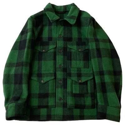 Filson Mackinaw Wool Cruiser Jacket Green Check Size 40 Made in Italy F/S - Image 1 of 4