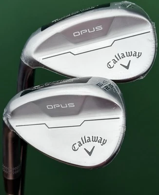 Callaway Opus Chrome Wedge Set LEFT Hand 54-12*, 58-10* S-Grind Steel LH NEW - Image 1 of 4