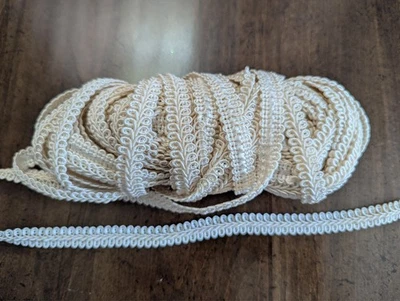 LOT/6 Yds/1/2"wide 100%Polyester IVORY color CONSO TRIM, x Crafts/Decor, NEW - Image 1 of 4